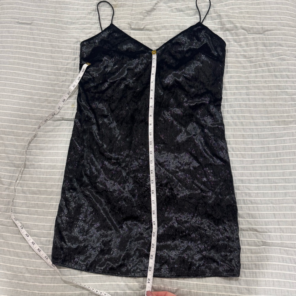Topshop women black shimmer mini dress size‎ 4 - Picture 5 of 7